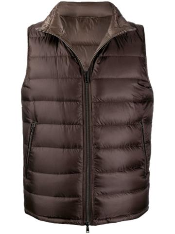 Herno Puffer Gilet - Brown