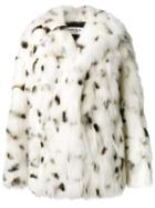 Saint Laurent Oversized Fox Fur Coat - White