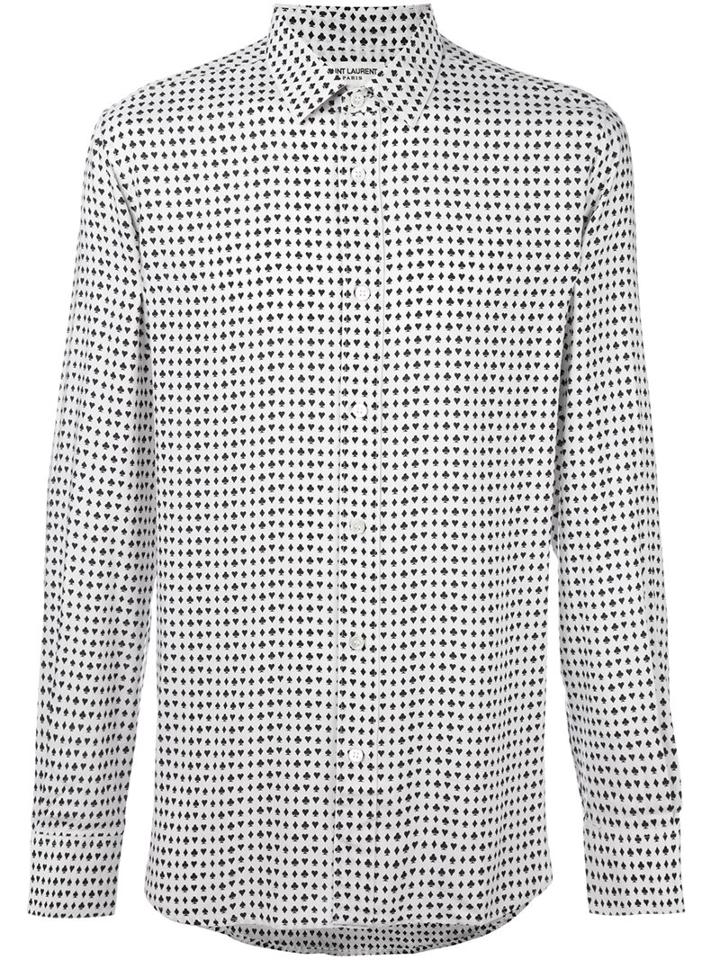 Saint Laurent Cards Suit Print Shirt