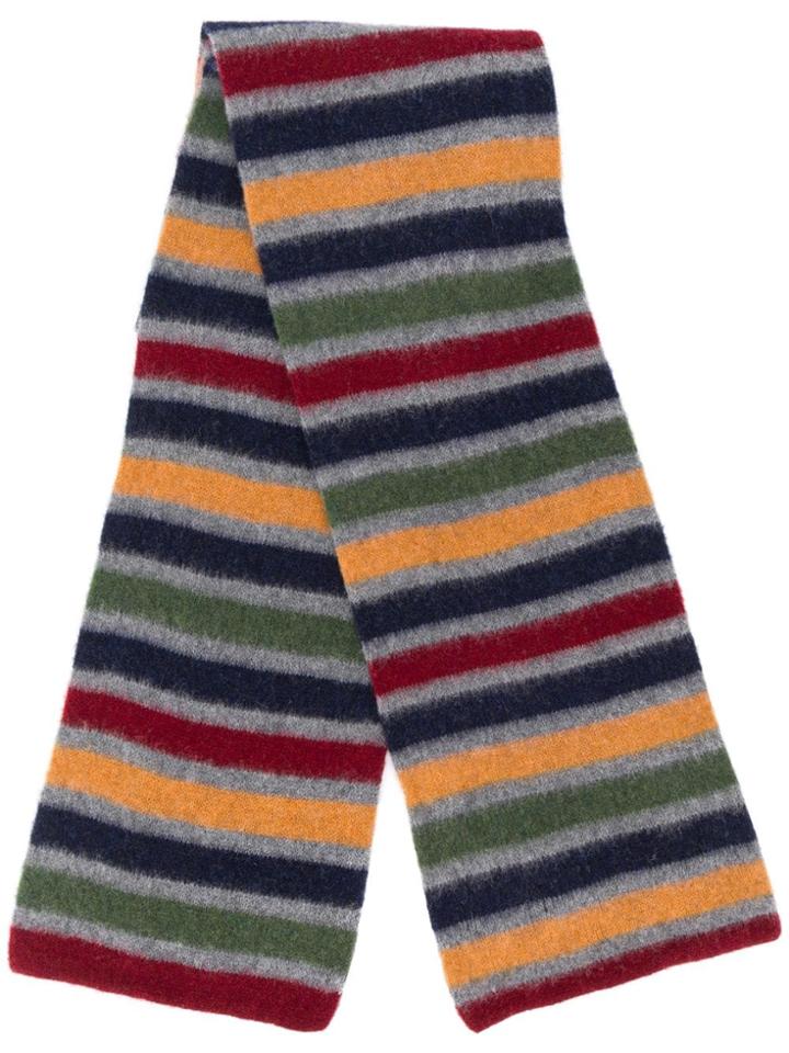 Howlin' Striped Pattern Scarf - Green