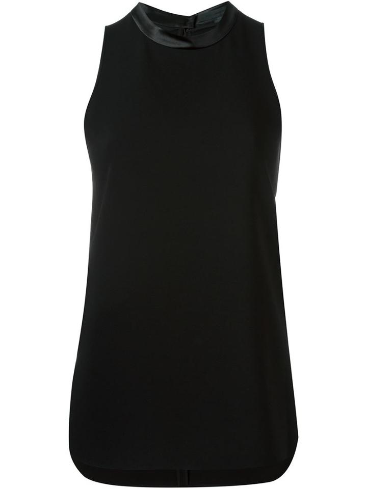 Alexander Wang Band Collar Tank Top, Women's, Size: 4, Black, Silk/polyester/triacetate