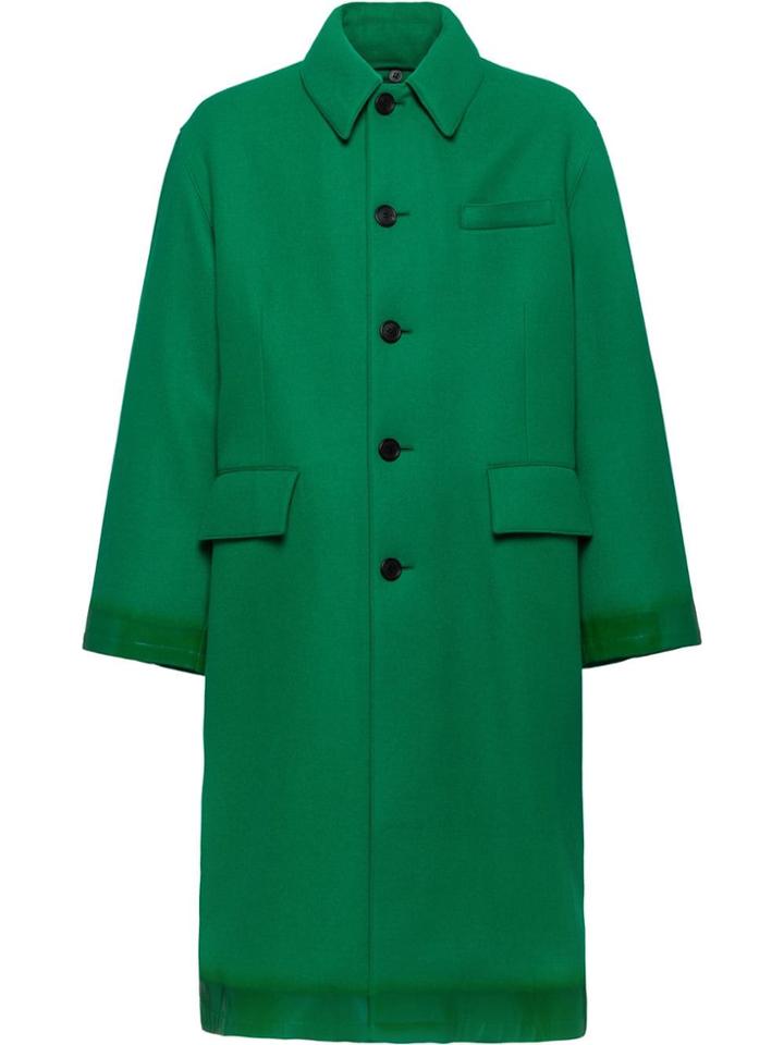 Prada Large Overcoat - Green