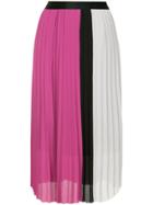Guild Prime Panelled Pleated Skirt - Pink & Purple