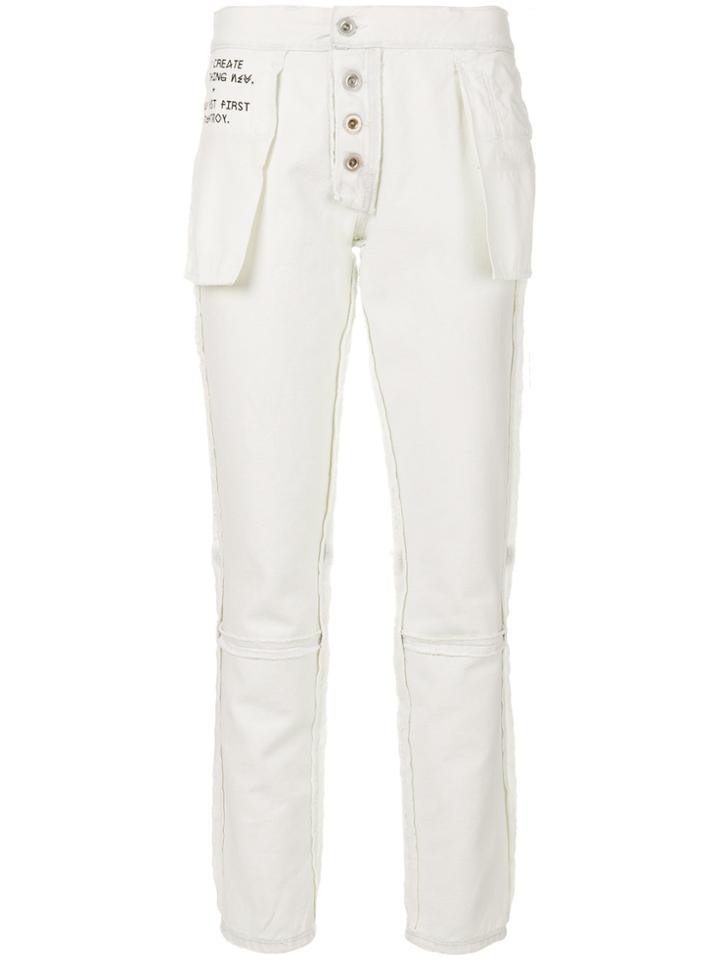 Unravel Project Inside Out Jeans - White