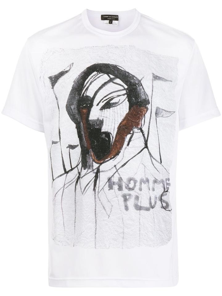Comme Des Garçons Homme Plus Homme Plus Printed T-shirt - White