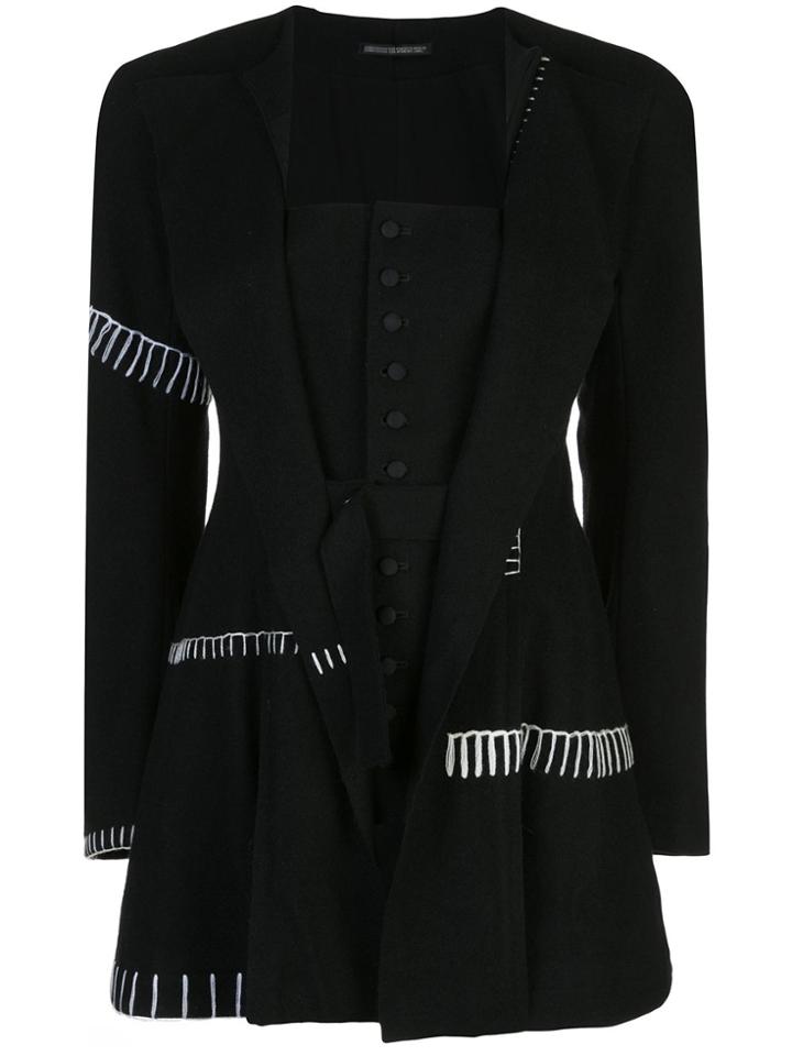 Yohji Yamamoto Corseted Layer Blazer - Black