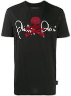 Philipp Plein Signature Embellished Skull T-shirt - Black