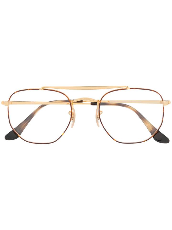 Ray-ban Tortoiseshell Effect Glasses - Gold
