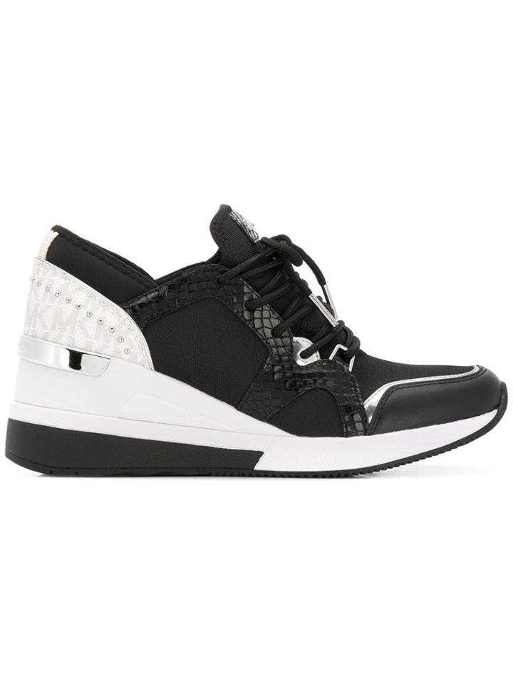 Michael Michael Kors Wedge Heel Sneakers - Black