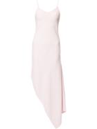 Tiko Paksa Asymmetric Hem Slip Dress - Pink & Purple