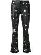 Rta Star Print Cropped Trousers - Black