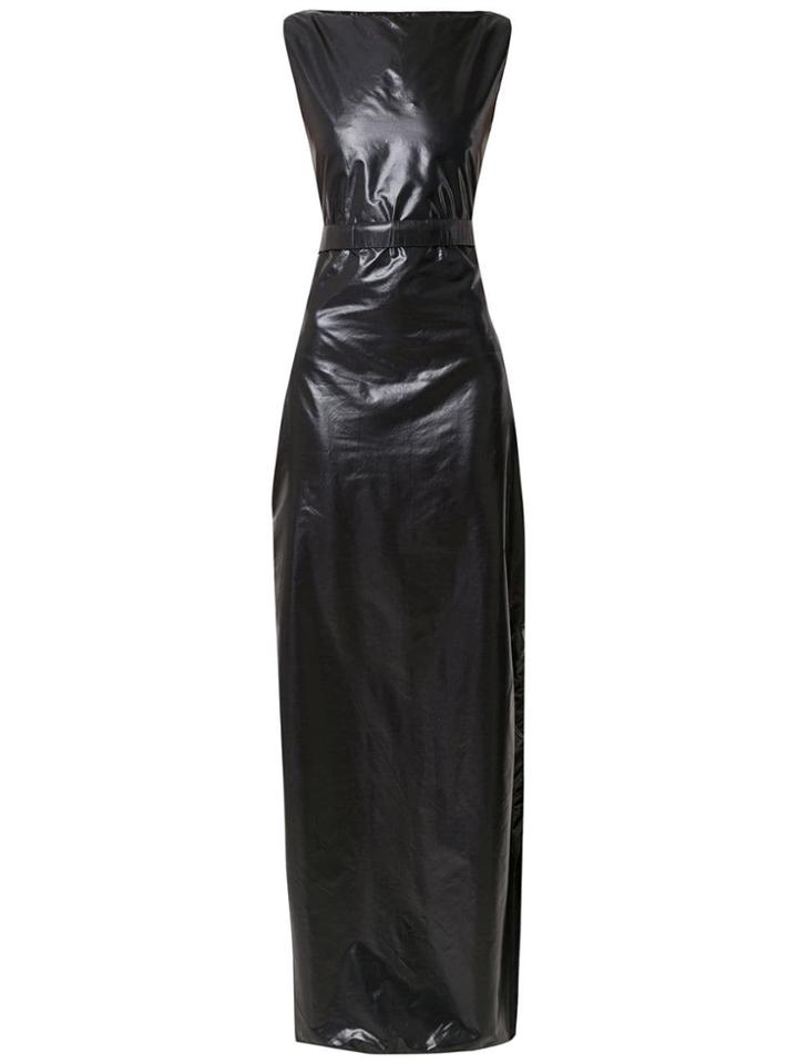 Amir Slama Long Panelled Dress - Black