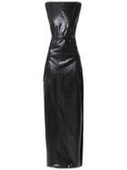 Amir Slama Long Panelled Dress - Black