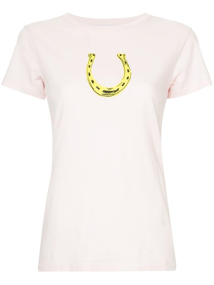Bella Freud Horseshoe Print T-shirt - Pink