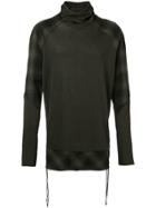 Andrea Ya'aqov Checked Turtleneck Top - Green