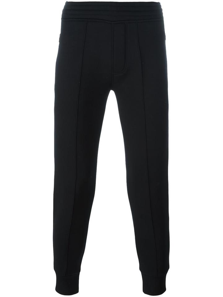 Neil Barrett Zipped Pocket Track Pants, Men's, Size: Large, Black, Viscose/spandex/elastane/lyocell/cotton