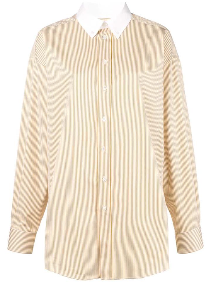 Melampo Contrast Collar Shirt - White