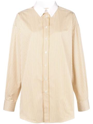 Melampo Contrast Collar Shirt - White