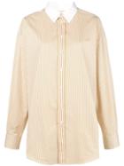 Melampo Contrast Collar Shirt - White