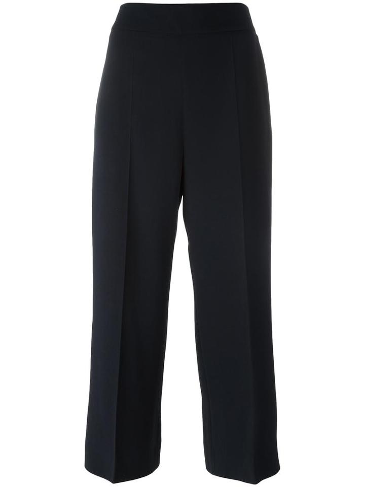 's Max Mara Straight Cropped Trousers, Women's, Size: 38, Black, Spandex/elastane/acetate/viscose