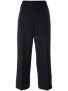 's Max Mara Straight Cropped Trousers, Women's, Size: 38, Black, Spandex/elastane/acetate/viscose