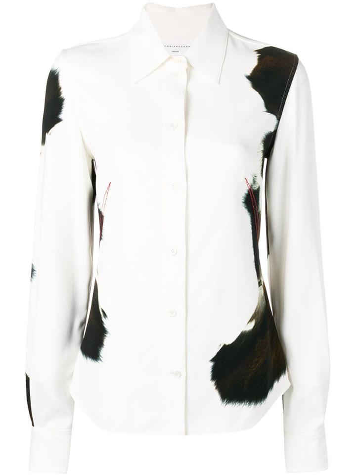 Victoria Beckham Cow Print Shirt - White