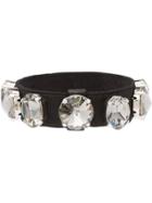 Miu Miu Crystal Embellished Bracelet - Black