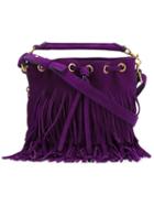 Saint Laurent Emmanuelle Bucket Bag, Women's, Pink/purple, Suede