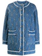 Just Cavalli Diamond Stitch Denim Jacket - Blue