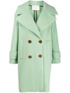 Tela Felt Double-breasted Coat - Green