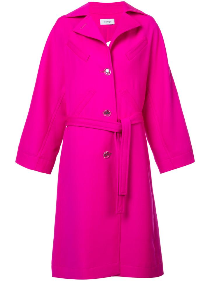 Courrèges Oversized Trench Coat - Pink & Purple