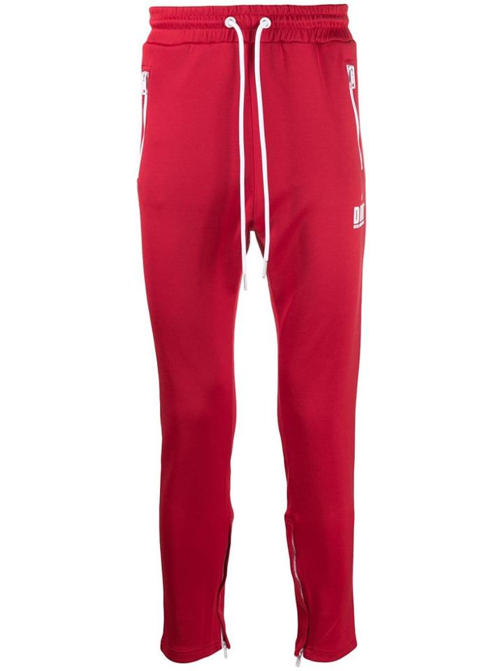 Diesel Logo Print Track Pants - Red