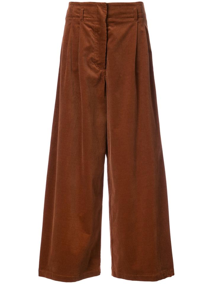 Vanessa Bruno Extra Wide Palazzo Pants - Brown