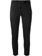 Dondup Cropped Skinny Trousers, Women's, Size: 31, Black, Cotton/spandex/elastane