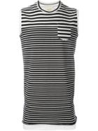 Wooster + Lardini Striped Layered Tank Top, Men's, Size: Xs, White, Cotton