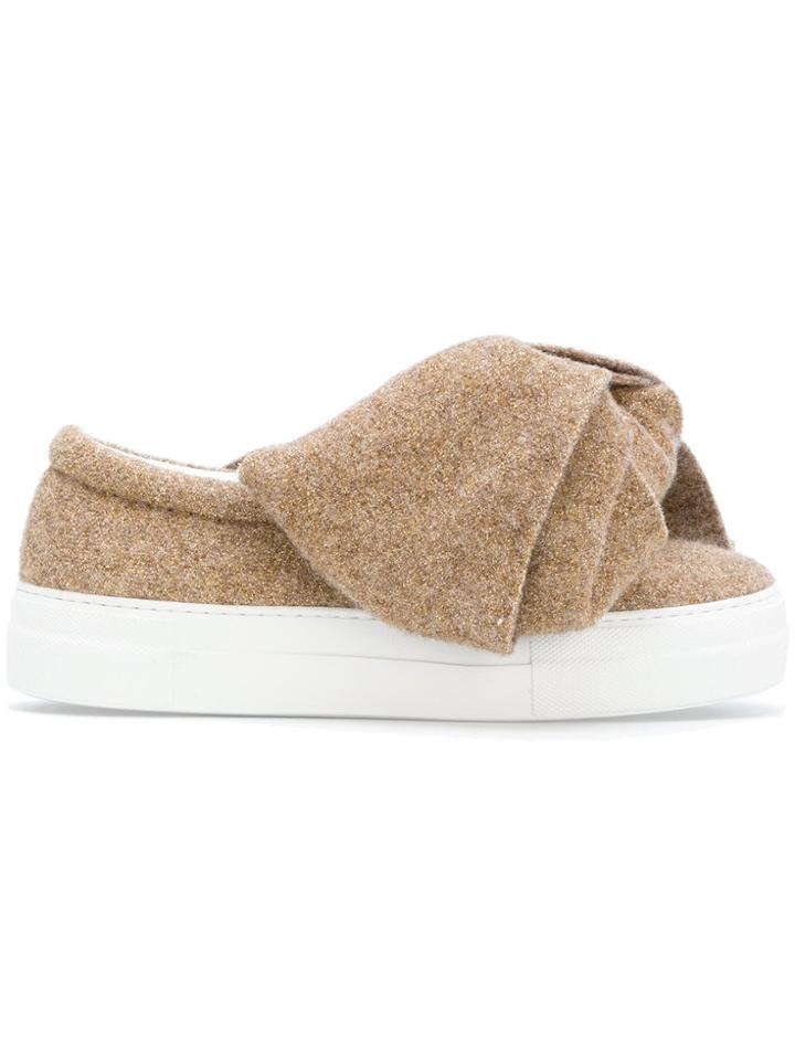 Joshua Sanders Bow Slip-on Sneakers - Neutrals
