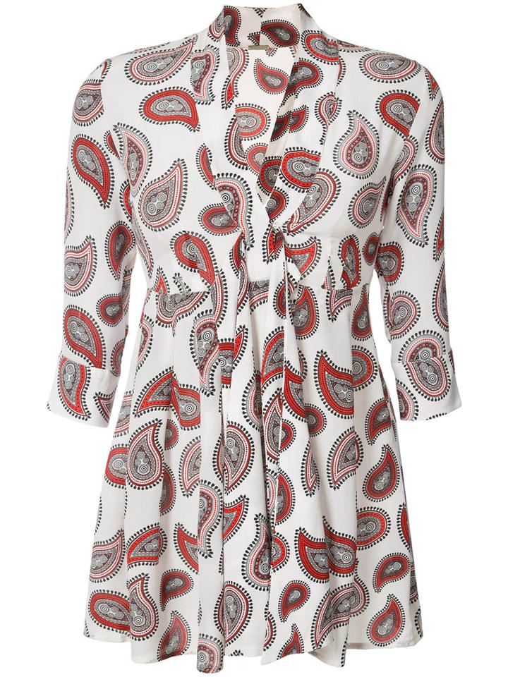 Dodo Bar Or - Paisley 'yoko' Dress - Women - Silk - 44, White, Silk