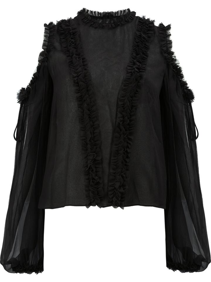 Alexis Cold-shoulder Blouse - Black