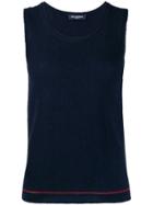 Piazza Sempione Knitted Cashmere Top - Blue