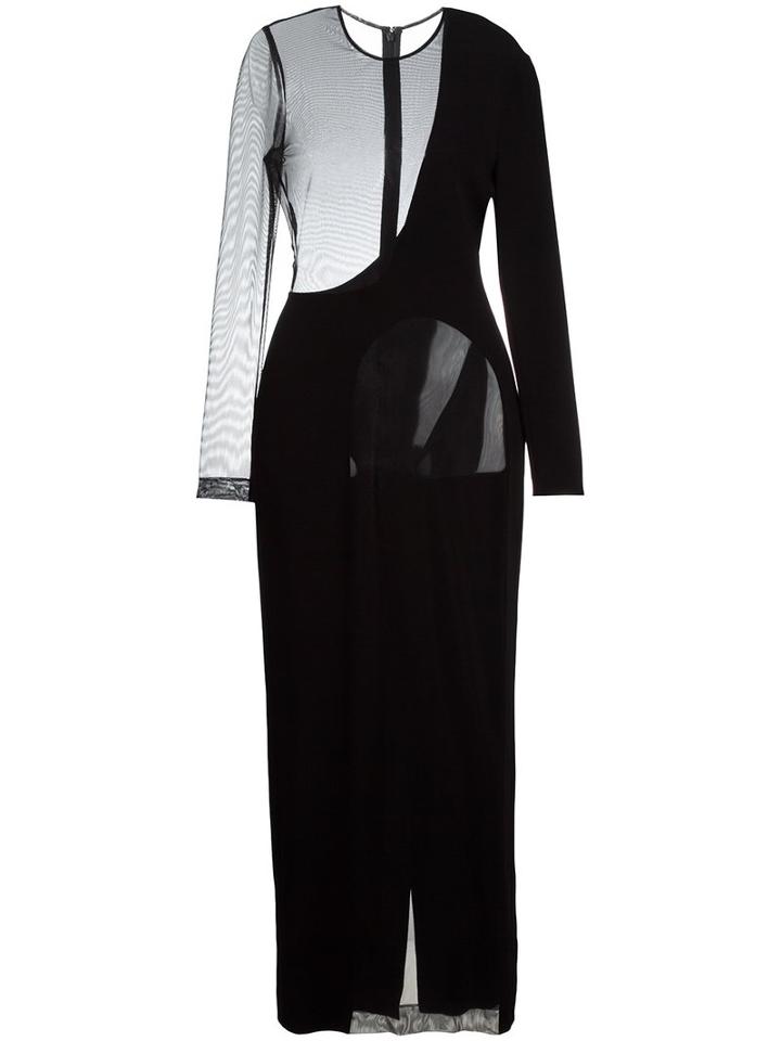 Christopher Kane - Long Cut-out Dress - Women - Spandex/elastane/viscose - 40, Black, Spandex/elastane/viscose