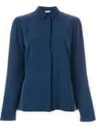Akris Peplum Back Shirt, Women's, Size: 40, Blue, Lyocell