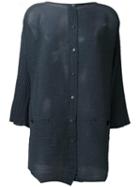 Issey Miyake Cauliflower Textured Shirt, Women's, Grey, Polyester