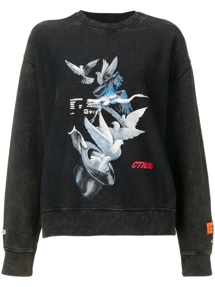 Heron Preston Magic Doves Print Sweater - Black