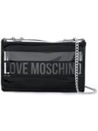 Love Moschino Opaque Striped Shoulderbag - Black