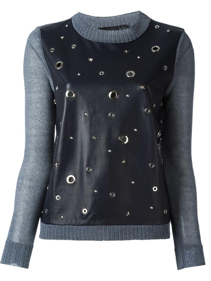 Drome Knit Sleeve Studded Top