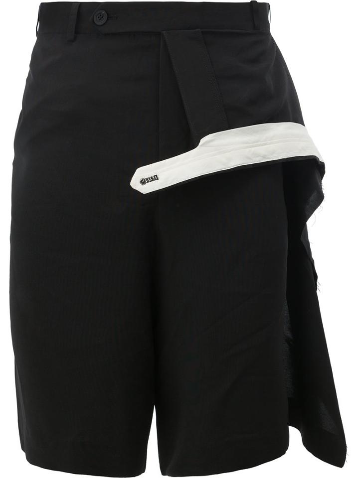 Moohong Tailored Shorts, Men's, Size: 46, Black, Acetate/rayon