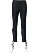 Haider Ackermann Lace-up Leggings, Women's, Size: 38, Black, Leather