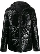 Karl Lagerfeld Vinyl Padded Jacket - Black