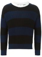 Ami Alexandre Mattiussi Ribbed Striped Sweater