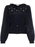 Bytimo Ruffled Embroidered Top - Blue